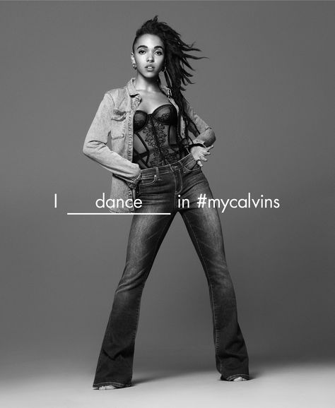 Dance in #mycalvins with musician + artist FKA twigs for the Spring 2016 Calvin Klein Jeans campaign. #mycalvins Calvin Klien, Fka Twigs, David Sims, My Calvins, Campaign Fashion, Fashion Photography Inspiration, Spring Summer 2016, Ad Campaign, White Fashion