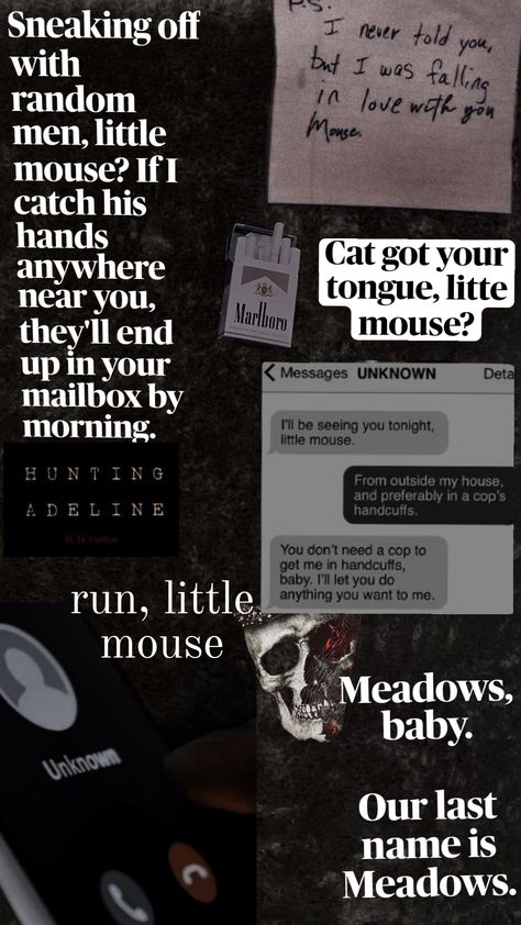 #HuntingAdeline #HauntingAdeline #ZadeMeadows #LittleMouse #DarkRomance #Stalker #Quote #viral #foryou #fyp Stalker Boyfriend Aesthetic, Stalker Boyfriend, Stalker Vibes, Romanticizing Reading, Stalker Aesthetic, Lucas Parker, Stalker Quotes, Autumn Phone Wallpaper, Haunting Adeline