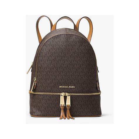 MICHAEL Michael Kors MICHAEL Michael Kors Rhea Medium Backpack ($298) ❤ liked on Polyvore featuring bags, backpacks, brown, print backpacks, michael michael kors, hardware bag, patterned backpacks and print bags Mochila Louis Vuitton, Celebrity Handbags, Michael Kors Designer, High Fashion Accessories, Medium Backpack, Patterned Backpack, Designer Totes, Sheepskin Boots, Stylish Boots