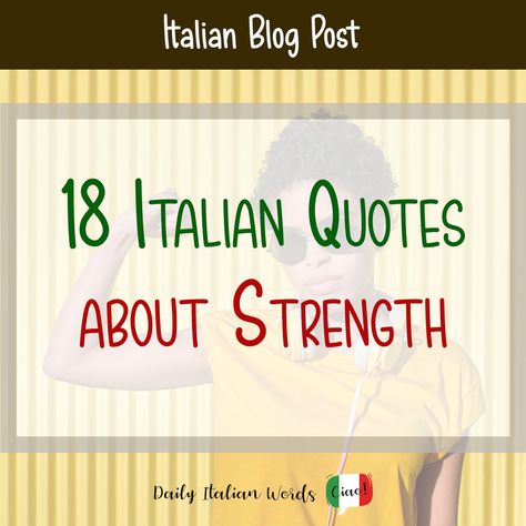 Today we will look at some of the most famous Italian quotes about strength, which is forza in Italian. In Italian, the word forza has several meanings. It can refer to physical strength, which sometimes leads to brutality and violence, or inner strength and the will of the mind, which makes people capable of brave ... Read more The post 18 Italian Quotes about Strength appeared first on Daily Italian Words. Italian Quote Tattoos With Translation, Italian Symbols And Meanings, Italian Tattoos For Women, Italian Quote Tattoos, Italian Symbols, Encouraging Poems, Italian Proverbs, Italian Tattoos, Common Quotes