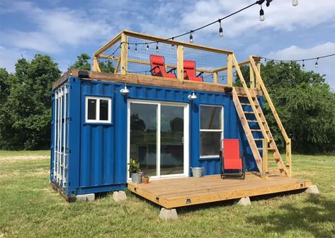 11 Shipping Container Homes You Can Buy Right Now - Off Grid World Tiny House Shipping Container, Shipping Container Sheds, Container Homes For Sale, Shipping Container Cabin, Container Cabin, Shipping Container House Plans, Building A Container Home, Tiny House Listings, Rustic Retreat