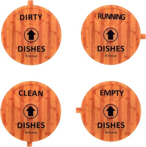 Amazon.com: Kichwit Dishwasher Magnet Clean Dirty Sign Indicator with Running and Empty Options, Works on All Dishwashers, Non-Scratch Strong Magnetic Backing, Residue Free Adhesive Included, 4 Inch (Yellow) : Home & Kitchen Running Signs, Dishwasher Sign, Clean Dirty Dishwasher Magnet, Dishwasher Magnet, Laser Files, Stainless Steel Dishwasher, Polyethylene Terephthalate, Clean Dishwasher, Dishwashers