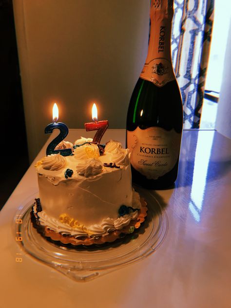 27th birthday/champagne/cake 27 Birthday Cake Men, 27th Birthday Aesthetic, 27 Birthday Ideas Men, Birthday Boy Aesthetic, 27th Birthday Ideas, Bday Aesthetics, 27th Birthday Cake, 27 Birthday Ideas, 27 Birthday