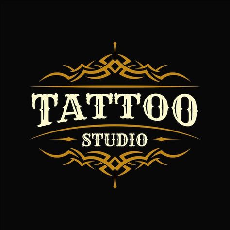 Tattoo Studio Ideas, Tattoo Studio Logo, Frame Tattoo, Nautical Logo, Framed Tattoo, Coffee Shop Logo, Retro Logos, Studio Logo, Logo Restaurant