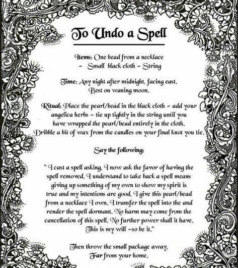 Reverse Spell Chant, How To Reverse A Love Spell, Verbal Spells Witchcraft, Good Witch Spells, Real Witch Spells, Celtic Magic Witchcraft, How To Reverse A Spell, Reverse A Spell You Cast, Reverse Love Spell