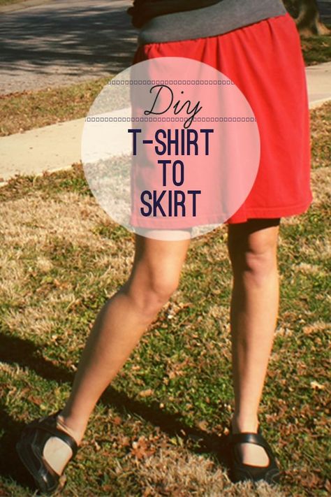 T shirt to Skirt DIY from @savedbyloves Tshirt Skirt Diy Old T Shirts, Diy Clothes No Sewing, Diy Clothes No Sewing For Teens, Diy Fashion Trends, Skirt Diy, Diy T Shirt, Diy Clothes And Shoes, How To Make Skirt, Summer Fashion For Teens