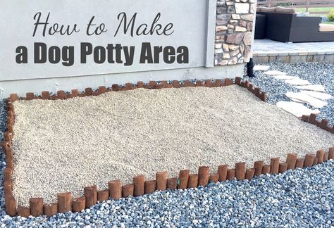 dog house hacks #doghousehacks Outdoor Dog Litter Box Ideas, Puppy Potty Area Outside, Backyard Potty Area For Dog, Outside Puppy Area, Doggie Potty Area Outdoor, Cat Potty Area, Dog And Cat Areas In House, Dog Potty Area Outside How To Build, Pet Potty Area In Yard