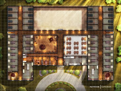 Underground Dungeon, Fantasy City Map, Call Of Cthulhu Rpg, Dnd World Map, Fantasy Town, Tabletop Rpg Maps, Rpg Map, Single Room, Arkham Asylum