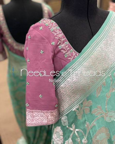 Blouse Designs High Neck, New Saree Designs, New Blouse Designs, Blouse Designs Indian, Simple Blouse Designs, Blouse Designs Silk, Saree Designs Party Wear, Elegant Blouse Designs, Unique Blouse Designs