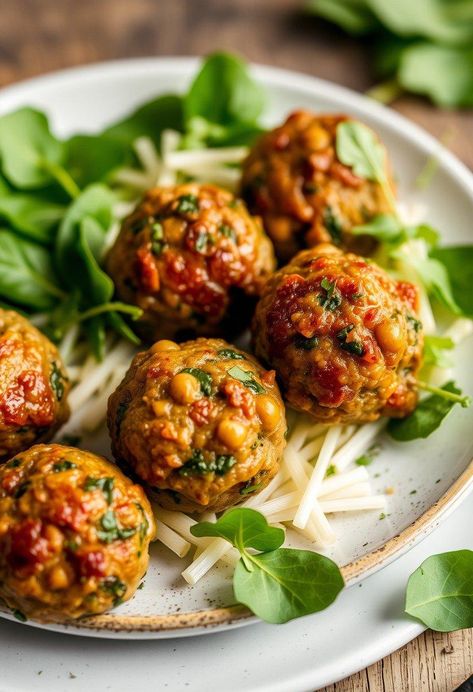 Chickpea and Spinach Meatballs Vegan Chicken Meatballs, Chickpea Meatballs Easy, Chickpea Meatballs Vegan, Vege Meatballs, Veg Meatballs, Plant Based Meatballs, Vegetable Meatballs, Tofu Meatballs, Vegan Meatballs Recipe