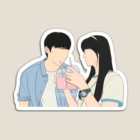 Lovely Runner Fanart, Lovely Runner Drawing, Lovely Runner, Lovely Runner K Drama, Lovely Runner Kdrama Aesthetic, Lovely Runner Kdrama Poster, K Drama Stickers Printable Aesthetic, Lovely Runner Kdrama Sticker, Lovely Runner Stickers