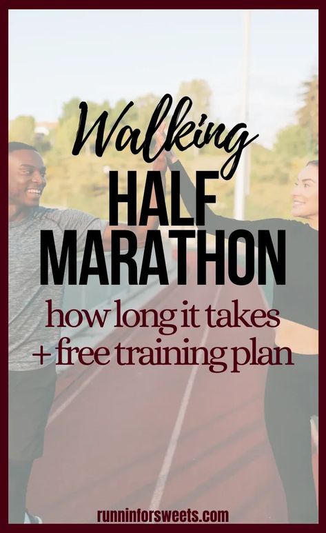 Walking a half marathon is a great option for runners and non-runners alike. Check out how long it takes to walk a half marathon + a free training plan. Walk Half Marathon Training, Walking Marathon Training Plan, Walking Marathon, Walk Run Half Marathon Training, Race Walking Training, Half Marathon Training For Beginners, Couch To Half Marathon Training 6 Months, Train Half Marathon Beginner, From Couch To Half Marathon