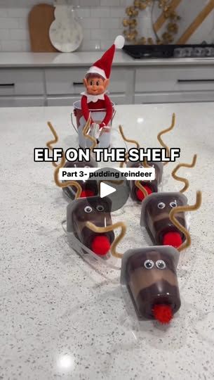 20K views · 618 reactions | Follow me for my ELF on the shelf series where I’ll give you unique ideas your kids will love!! I am going to have WAY too much fun doing these 😂 I grabbed all of these items from Target to make this a fun elf experience! 🎄🎅🏼 SUPPLIES: (save this post to come back to)  - chocolate pudding cups  - brown pipe cleaners for reindeer ears - red balls for nose - Google eyes - hot glue gun  - a small container for the “sleigh” . 🛍️ SHOP my Amazon pajamas & elf on the shelf on my Amazon storefront under the “NOVEMBER” folder! (Linked in bio) . . . . . . . . . #elfontheshelf #elfontheshelfideas #christmastradition #xmastradition #kidschristmas #elfideas #holidaytraditions #christmaself | Mallory Richardson Dollar Store Elf On Shelf Ideas, Amazon Pajamas, Elf On The Shelves, Chocolate Pudding Cups, Reindeer Ears, Bad Elf, Raising Canes, Google Eyes, Tootsie Pop