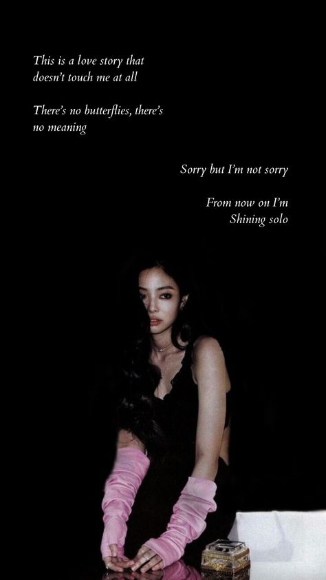 Solo -Jennie Jennie Poster, Jennie Quotes, Solo Quote, Solo Jennie, Bp Quote, Pink Song Lyrics, Jennie Solo, Kpop Lyrics, K Quotes