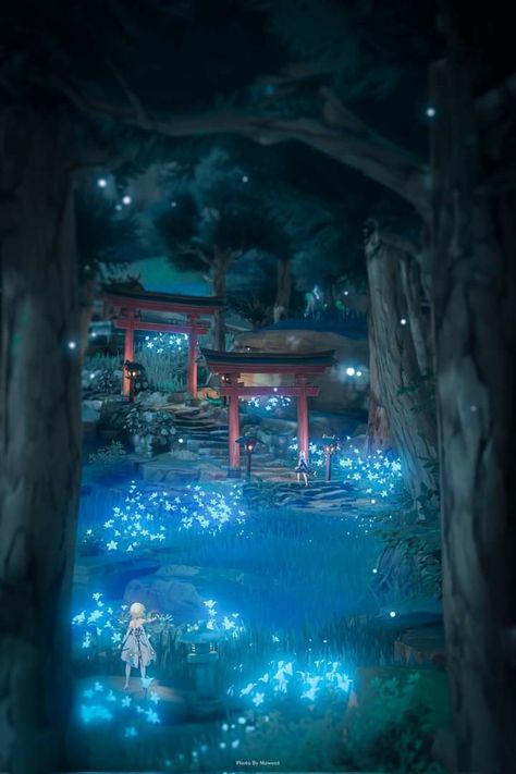 Genshin Photography, Epic Backgrounds, Anime Drawing Books, Night Scenery, Anime Artwork Wallpaper, Game Inspiration, Nagano, Fantasy Landscape, Scenery Wallpaper