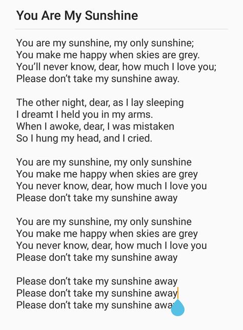 You Are My Sunshine Song Lyrics, You Are My Sunshine Lyrics, You Are My Sunshine Song, You Sunshine You Temptress, U Are My Sunshine, Sunshine Poem, Sunshine Songs, Ukulele Chords Songs, Cute Group Halloween Costumes