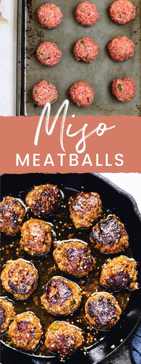 Miso Meatballs, Paleo Beef Stew, Cilantro Slaw, Spicy Slaw, Soy Glaze, Miso Recipe, Asian Meatballs, Celiac Recipes, Glazed Meatballs