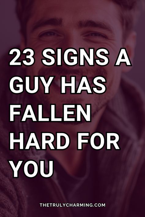 If you’re looking for the signs a guy has fallen hard for you, you are in the right place. Here's how to know if a guy is truly into you. A Guy Like You, The Better Man Project, Waiting For Him, Really Love You, Fall For You, Still Love You, Love Signs, Man In Love, The Signs