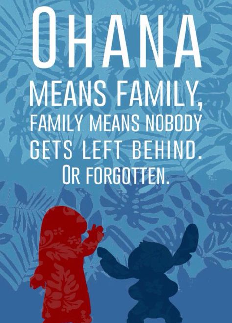 LILO AND STITCH Lilo And Stitch Ohana, Disney Quote, Images Disney, Septième Art, Ohana Means Family, Disney Side, Quotes Disney, Disney Life, Family Family