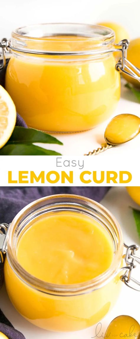 The easiest lemon curd recipe you will ever make! It's the perfect sweet-tart addition to your cakes, pastries, and a variety of other baked goods. | livforcake.com Desserts Pudding, Microwave Lemon Curd, Easy Lemon Curd, Cheesecake Oreo, Lemon Bar, Lemon Curd Recipe, Curd Recipe, Cake Fillings, Lemon Pie