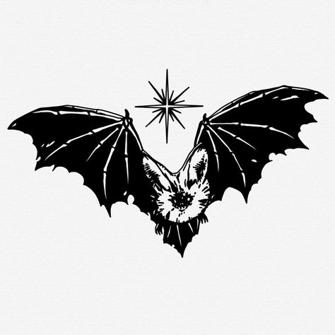 Gotik Tattoo, Tattoos Pretty, Tattoos Cute, Bat Tattoo, 4 Tattoo, Creepy Tattoos, Tattoo Portfolio, Tattoo Flash Art, Black Ink Tattoos