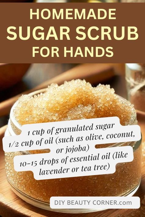 Skincare For Dark Spots, Hand Scrub Diy, Hand Scrub Homemade, Sugar Hand Scrub, Diy Sugar Cookies, Peppermint Scrub, Sugar Scrub Homemade Recipe, Diy Sugar Scrubs, Relax Night