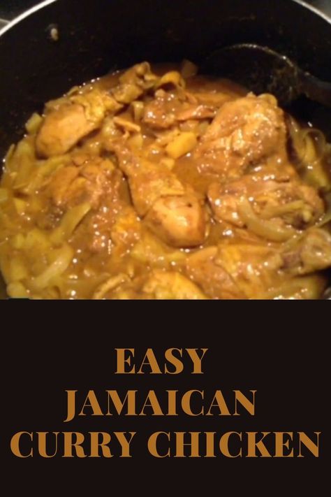 Jamaican Yellow Curry Chicken, Jamician Chicken Curry Recipe, Jamaican Curry Sauce Recipe, Quick Curry Chicken, Simple Curry Chicken Recipes, Quick And Easy Curry Recipes, Easy Jamaican Curry Chicken, Curry Chicken Wings Recipes Jamaican, Curry Chicken Recipes Crockpot Easy