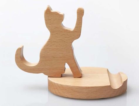 Cat Mobile, Wooden Phone Holder, Wood Phone Holder, Desk Phone Holder, Support Ipad, Iphone Holder, Phone Stands, Iphone Stand, Into The Wood