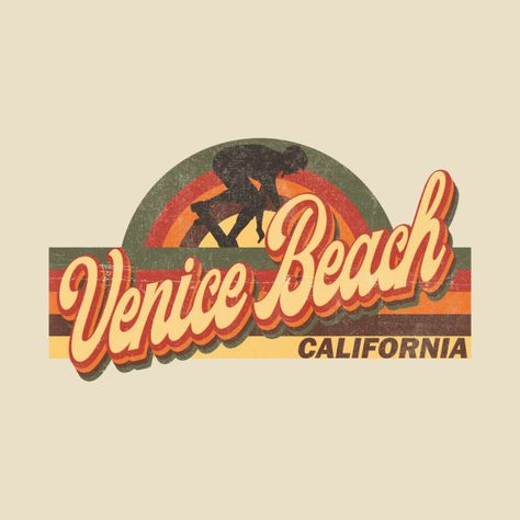 Retro California Aesthetic, Homecoming 2023, California Retro, Beach Formal, Ice Crea, Venice Beach California, Permanent Vacation, Los Angeles Beaches, Yoga Logo