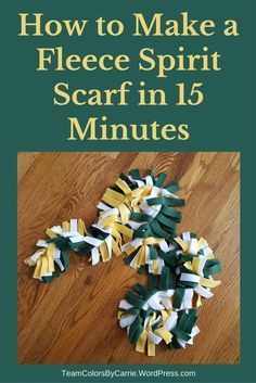 Make this fleece scarf in your favorite team colors, to keep you warm and toasty, and full of team spirit, all season long. School Spirit Crafts, Team Spirit Crafts, Cheer Crafts, Fleece Sewing, Fleece Crafts, Youth Cheer, Spirit Sticks, Fleece Projects, Cheer Spirit