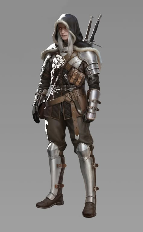 Witcher Design, Witcher Armor, Rpg Clothes, Witcher 3 Art, Witcher Monsters, Witcher Art, Dungeons And Dragons Classes, Gothic Fantasy Art, Witcher 3