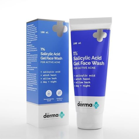 Salicylic Acid Face Wash, The Derma Co, Inflamed Pimple, Daily Face Wash, Acne Gel, Salicylic Acid Acne, Skin Care Cleanser, Sls Free Products, Smoother Skin