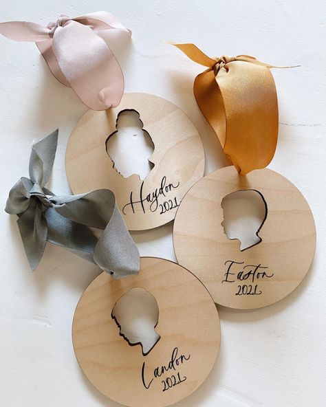 Holly Stavness on Instagram: “Can I just tell you how many times I’ve tried to get my products tagged on Instagram so that I can shoot you over to my Etsy shop??! Well…” Glowforge Party Favors, Laser Engraving Business Names, Laser Wood Projects Gift Ideas, Popular Christmas Ornaments, Wooden Laser Cut Ideas, Christmas Ornament Personalized, Laser Gifts Ideas, Things To Make With Laser Engraver, Laser Business Ideas