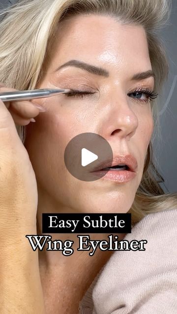 Courtney Spencer- your makeup friend and application coach on Instagram: "Wing eyeliner can be tricky especially on mature eyes but this method is my fav and so easy! 

Let me know which side of you prefer in the comments. 

Makeup and brushes @seintofficial 
Setting powder @lauramercier 
Makeup sponge @elfcosmetics 

#wingeyeliner #easywingedliner #easymakeuptips #easymakeuptipsforbeginners #makeupover40" Subtle Winged Eyeliner, Wing Eyeliner, Easy Winged Eyeliner, Perfect Winged Eyeliner, Makeup Over 40, Makeup Tips For Beginners, Winged Eyeliner, Makeup Sponge, Setting Powder