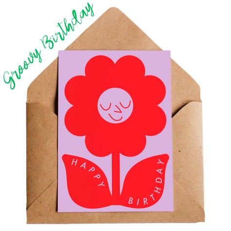 Blank Inside Greeting Cards Measures 5.5” x 4.25” Envelope Included Sold Individually **choose style from Drop Down Screen Sending Flowers, Flower Birthday Cards, Graphic Design Cards, Floral Card, Happy Gifts, Greeting Card Set, Color Inspo, Card Illustration, Pack Of Cards