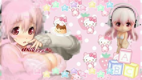 Super Sonico Banner, Super Sonico, Anime, Pink