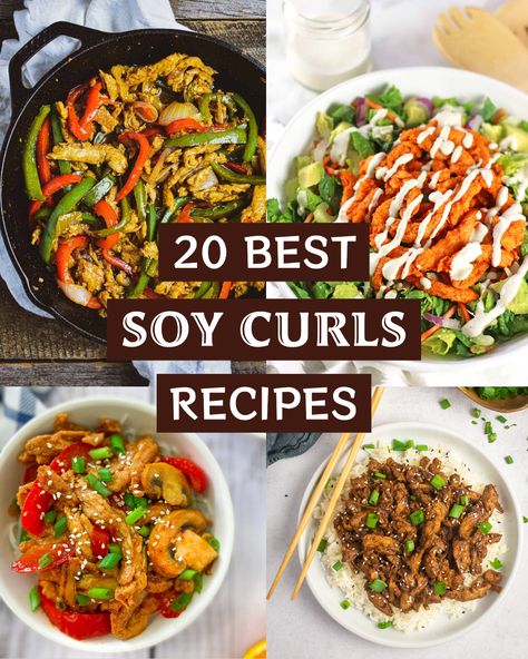 Soy Meat Recipes Vegan, Soy Crumbles Recipes, Recipes With Soy Curls, Soy Recipes Healthy, Soy Curls Recipes Vegan Healthy, Soy Curls Recipes Vegan Air Fryer, Butler Soy Curls Recipes, Soy Meat Recipes, Vegan Soy Curls Recipes