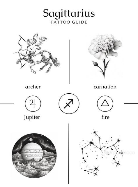 Geometric Sagittarius Tattoo Design, Sagittarius Zodiac Sign Tattoo, Saggitarius Tattoo Unique For Women, Saggitarius Tattoo Woman Sagittarius, Zodiac Signs Tattoo Design, Unique Sagittarius Tattoo, Sagittarius Symbol Tattoo, Sagittarius Tattoo Designs Unique, Zodiac Tattoos Sagittarius