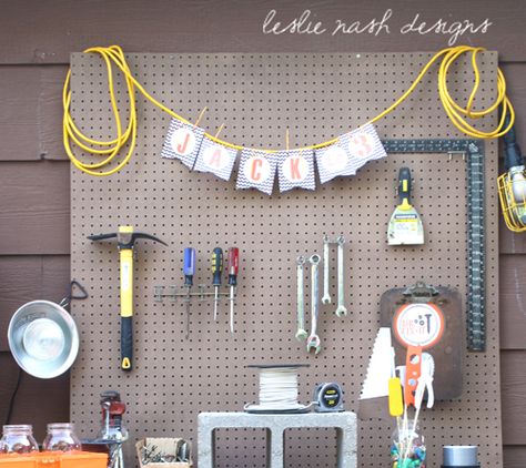 Tonka Party, Honey Do Shower, Tools Birthday Party, Tools Theme, Construction Theme Party, Construction Birthday Parties, Tool Party, Birthday Bunting, Construction Theme