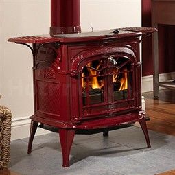 Wood Stove Decor, Vermont Castings Wood Stove, Fireplace Chimney, Stove Decor, Vermont Castings, Wood Burning Fireplace Inserts, Stove Black, Woodburning Stove, Propane Stove