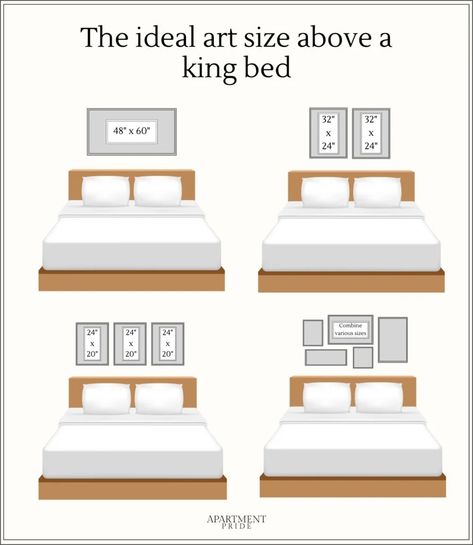 Artwork Above King Size Bed, Art Over King Size Bed Ideas, Pictures Above Headboard, Artwork Over King Size Bed, Art Size Above King Bed, King Bed Art, Above King Bed Wall Decor, Art For Bedroom Walls Above Bed, Art Above King Bed