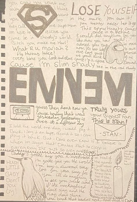 Made by me, eminem lyrics in art Simple Eminem Tattoo, Eminem Drawing Ideas, Eminem Journal, How To Draw Eminem, Eminem Painting Easy, Eminem Doodle, Eminem Doodles, Eminem Drawing Sketches, Songs Drawings Lyric Art