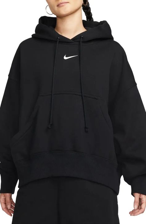 Black Nike Hoodie Outfit, Nike Hoodie Outfit, Nike Sportswear Phoenix Fleece, Black Nike Hoodie, Bday List, Matching Sweats, Women's Sportswear, Wide Leg Sweatpants, Loungewear Luxury