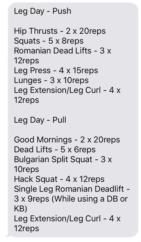 Leg Push Workout, Leg Day Workout At The Gym Notes, Lower Body Pull Workout, Push Day Leg Workout, Push Pull Legs Women, Push Leg Day, Gym Leg Day Women, Leg Day Schedule, Push Leg Exercises