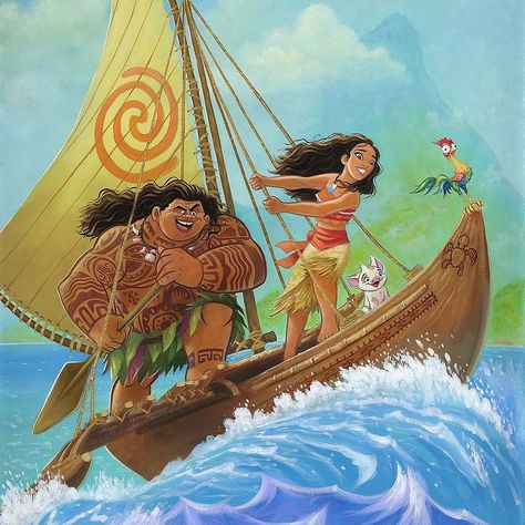 214 Likes, 0 Comments - Disney Fine Art (@disneyfineartcollection) on Instagram: “Set a course for Orlando for Epcot Festival of the Arts- Jan 17-Feb 24! Collectors Editions will be…” Moana Hd, Tim Rogerson, Meet Artist, People Artwork, Disney Moana Art, Moana 2016, Moana Disney, 17 Feb, Polynesian Village