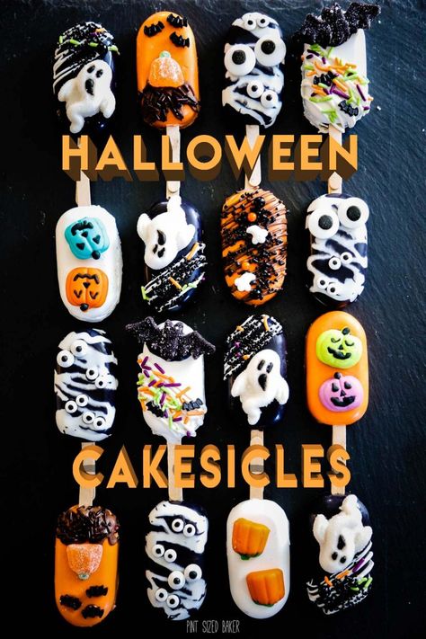 Halloween Cakesicles, Elephant Cake Pops, Biscuits Halloween, Popsicles Cake, Pasteles Halloween, Cauldron Cake, Postres Halloween, Wilton Candy Melts, Halloween Cake Pops