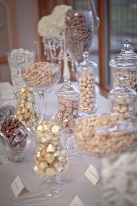 Candy Wedding Candy Table, Candy Bar Wedding, Bar Display, Candy Station, Sweet Bar, Clear Vases, Wedding Dessert Table, Peony Wedding, Dessert Tables