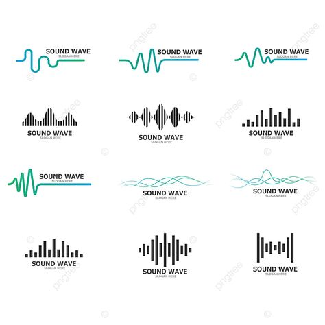 Sound Waves Design, Sound Logo, Dog Logo Design, Music Logo Design, Wave Logo, Lab Logo, Waves Icon, Wave Illustration, Waves Vector