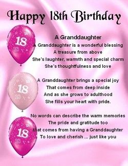 Granddaughter Poems Grandaughter Birthday Wishes, Happy 21st Birthday Daughter, Happy 18th Birthday Quotes, 21st Birthday Wishes, 21st Birthday Quotes, Granddaughter Quotes, Niece Quotes, Happy Birthday Free, Birthday Verses