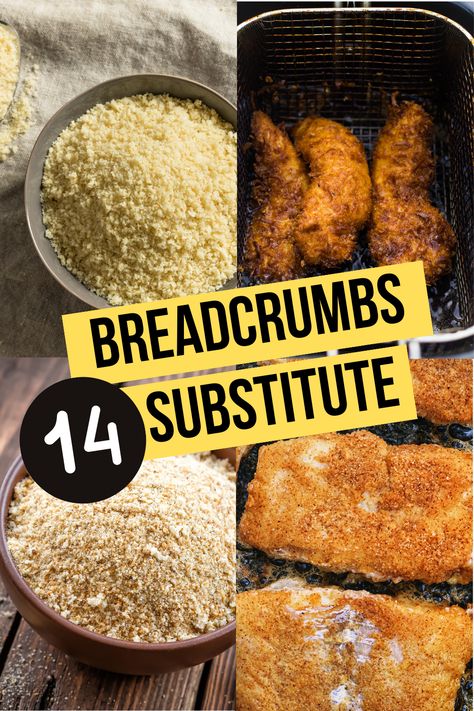 14 Best Bread Crumb Substitutes - What To Use Instead. Looking for the perfect crunch without the breadcrumbs? 🍞➡️🚫 Discover 14 game-changing substitutes that'll elevate your fried foods while catering to all sorts of diets. From keto-friendly to gluten-free options, we've got something for everyone. Say goodbye to boring and hello to delicious variety! Healthy Bread Crumbs, Substitute For Panko Bread Crumbs, Keto Breadcrumb Replacement, Breaded Chicken No Breadcrumbs, Gluten Free Bread Crumbs Substitute, Healthy Bread Crumbs Alternative, Bread Crumb Substitute, Keto Bread Crumbs Substitute, How To Make Bread Crumbs